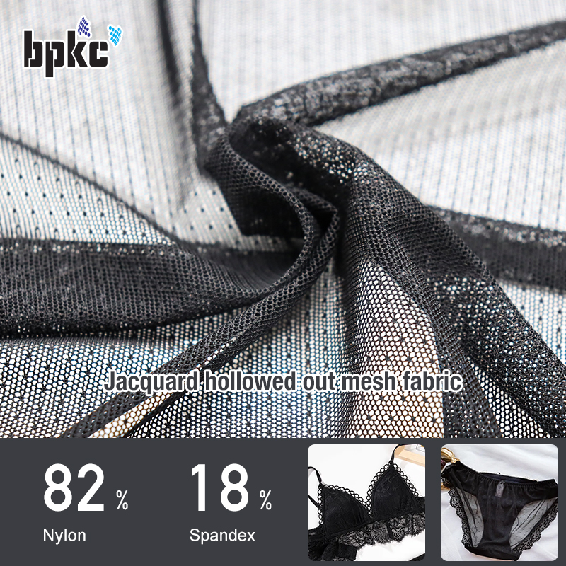 Jacquard hollowed out mesh fabric